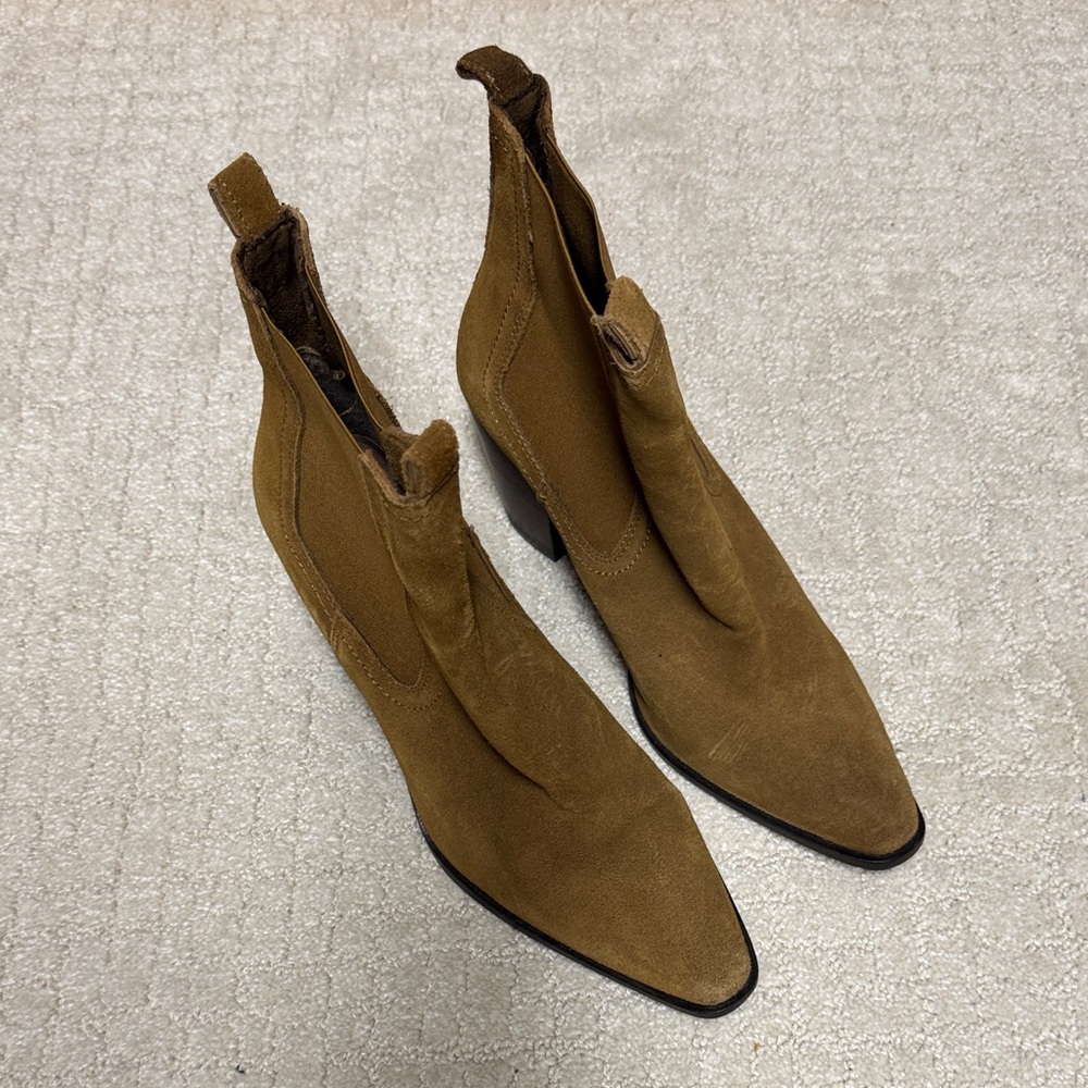 Mango Tan Ankle Boots for Women